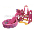 Factory Direct JQ3017 Kids Plastic Outdoor Play Pink Slide